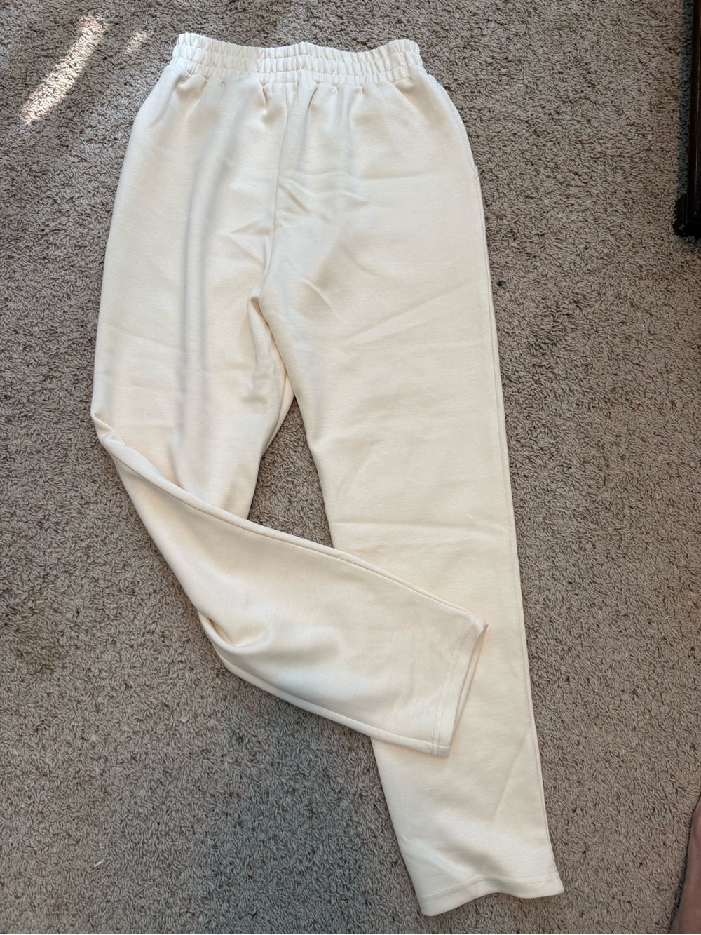 Priv Women’s Cream Knit Sweatpants - Comfortable Everyday Lounge Pants